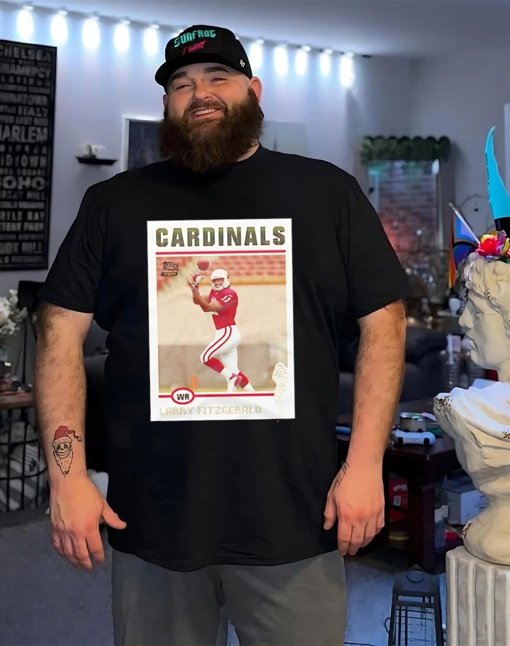 Larry Fitzgerald Cardinals 2004 Topps Football 1000 receptions shirt