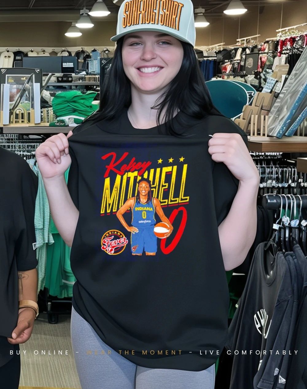 Kelsey Mitchell Indiana Fever Player Pose shirt
