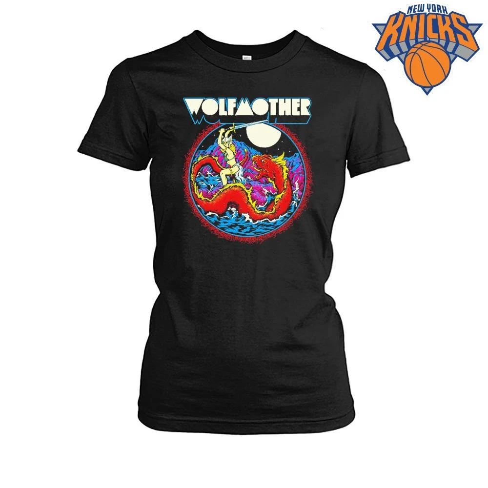 Wolfmother Valkyrie Warrior Sword Fight Giant Sea Monster Dragon Rock Band Shirt