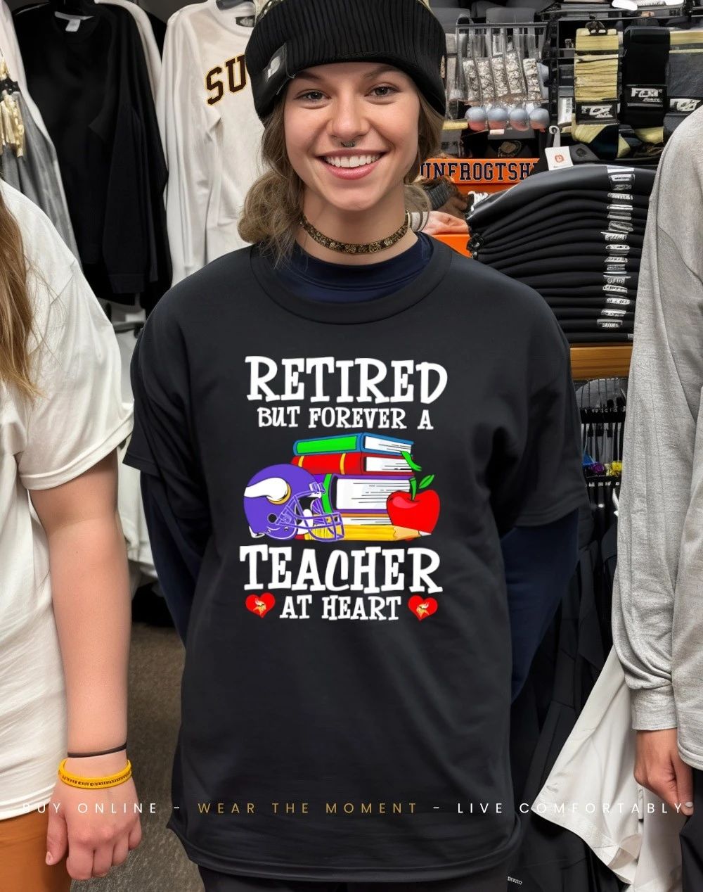 Minnesota Vikings Retired But Forever a Teacher At Heart shirt