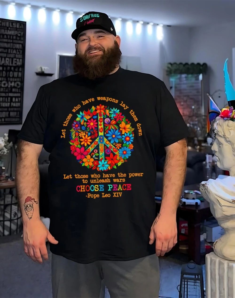 Let those who have weapons lay them down Let those who have the power to unleash wars choose peace Pope Leo XIV shirt