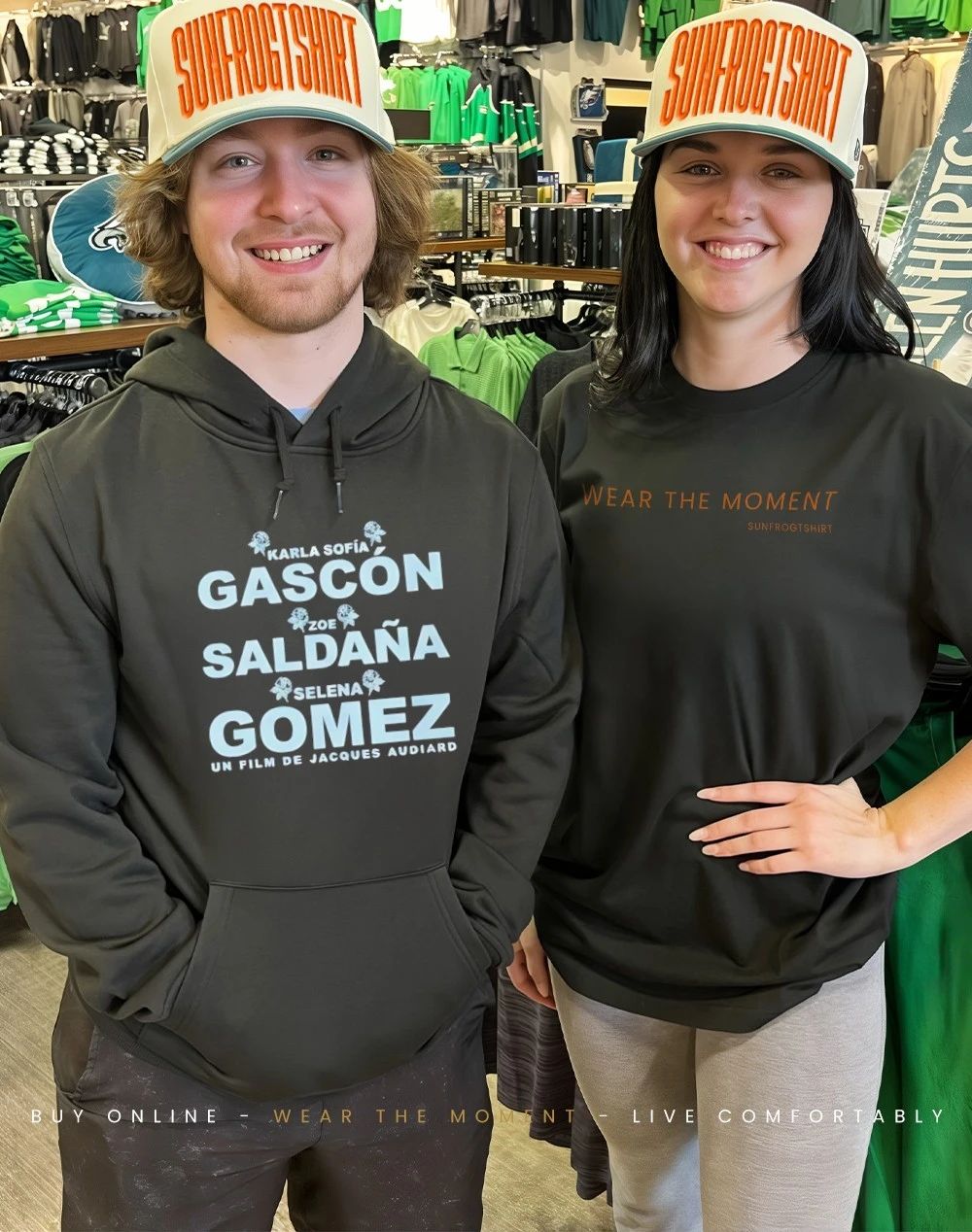 Karla Sofía Gascón Zoe Saldaña and Selena Gomez Shirt