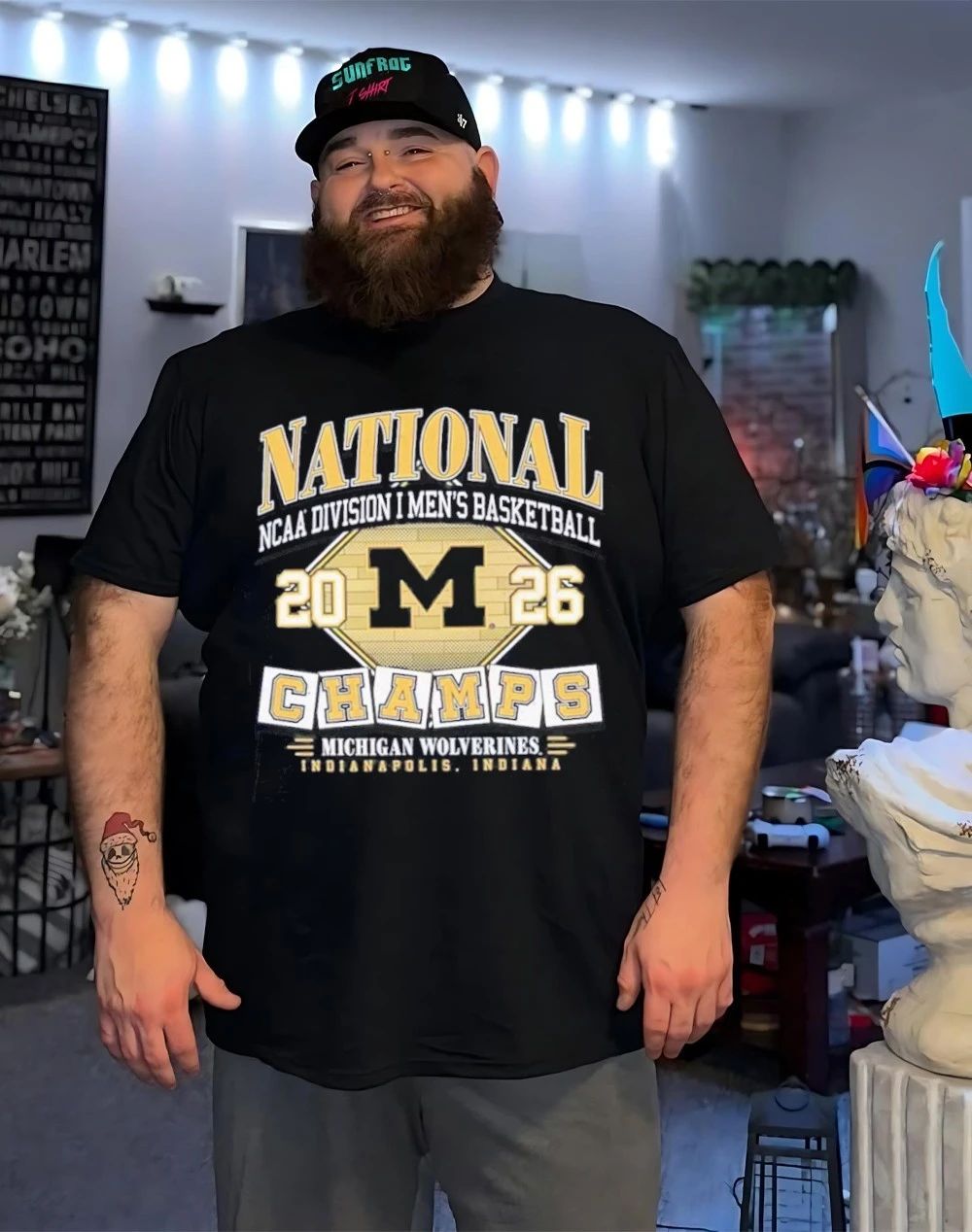 Michigan Men’s Basketball National Champions 2026 Hardwood shirt