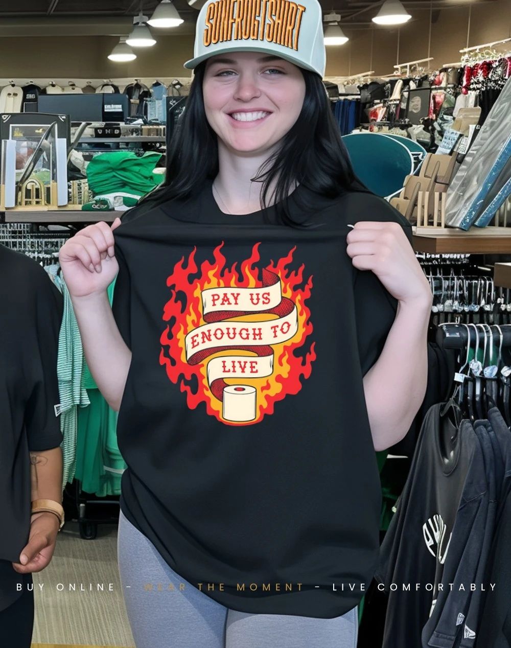 Pay us enough to live shirt