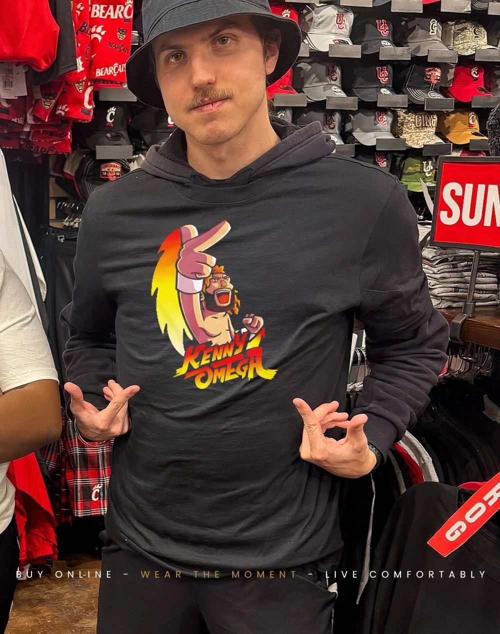 Kenny Omega caricature graphic shirt