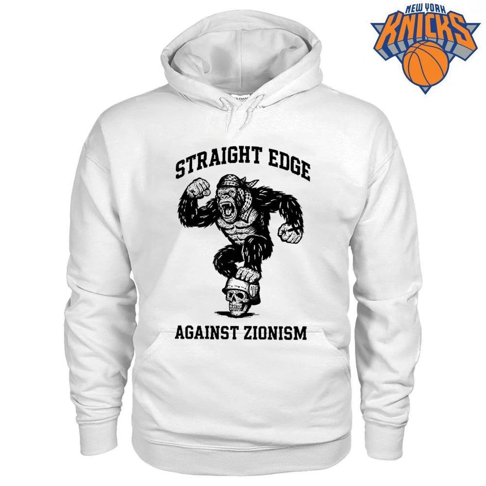 Straight Edge Against Zionism Gorilla Skull Hardcore Punk Shirt