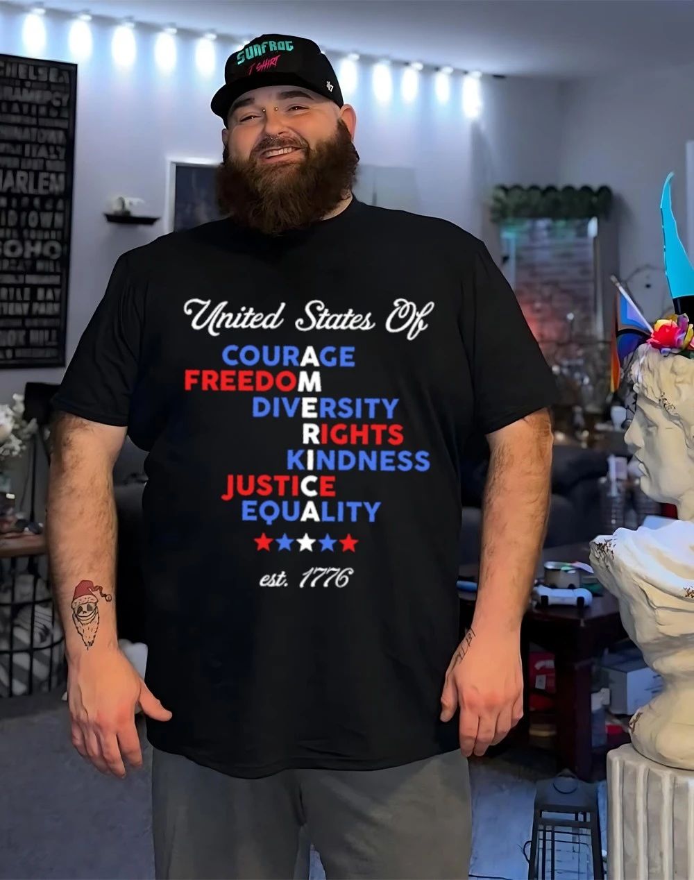 United States of Courage Freedom Diversity Rights Kindness Justice Equality shirt