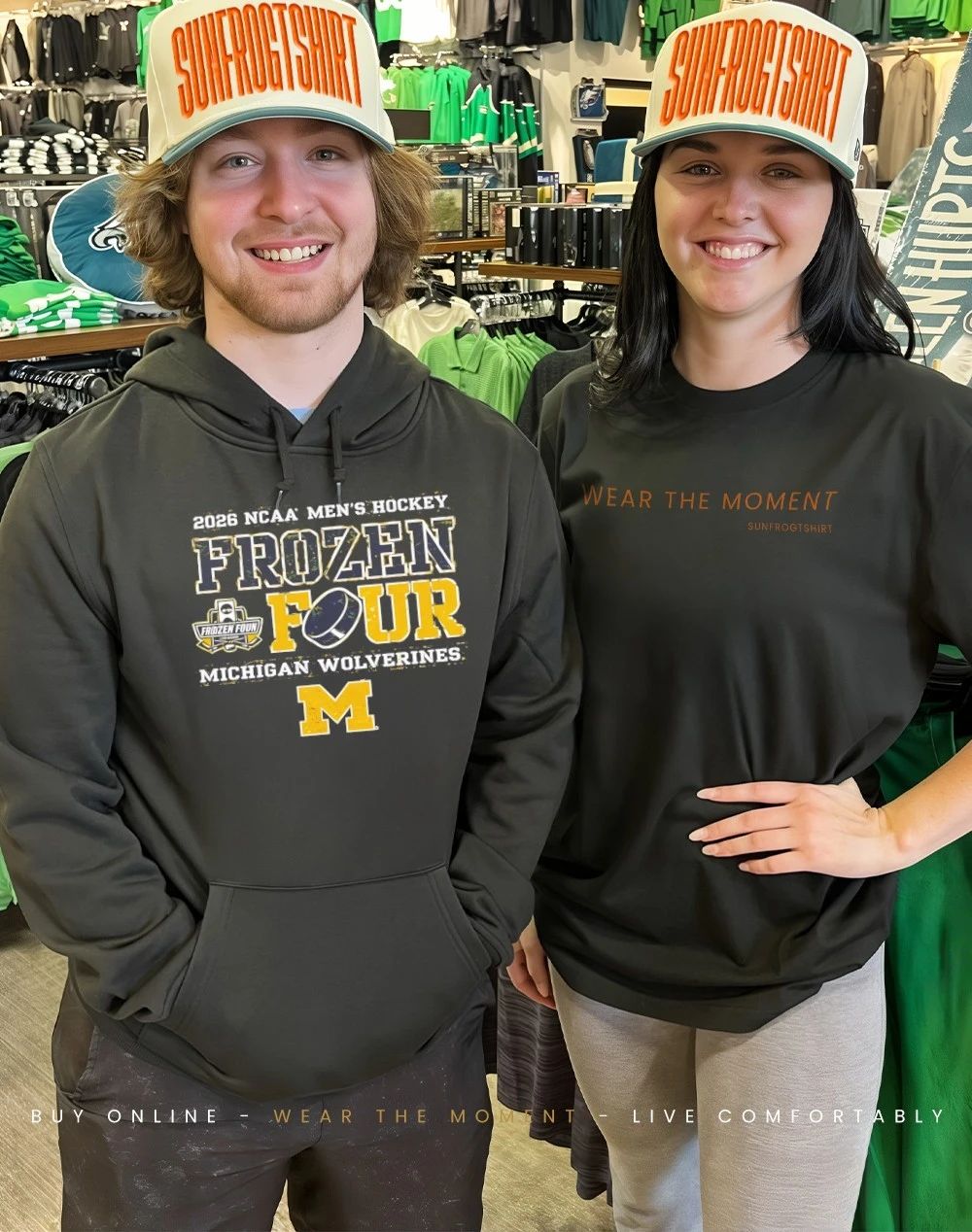 Michigan Wolverines Yellow 2026 Men’s Ice Hockey Frozen Four Bound logo shirt