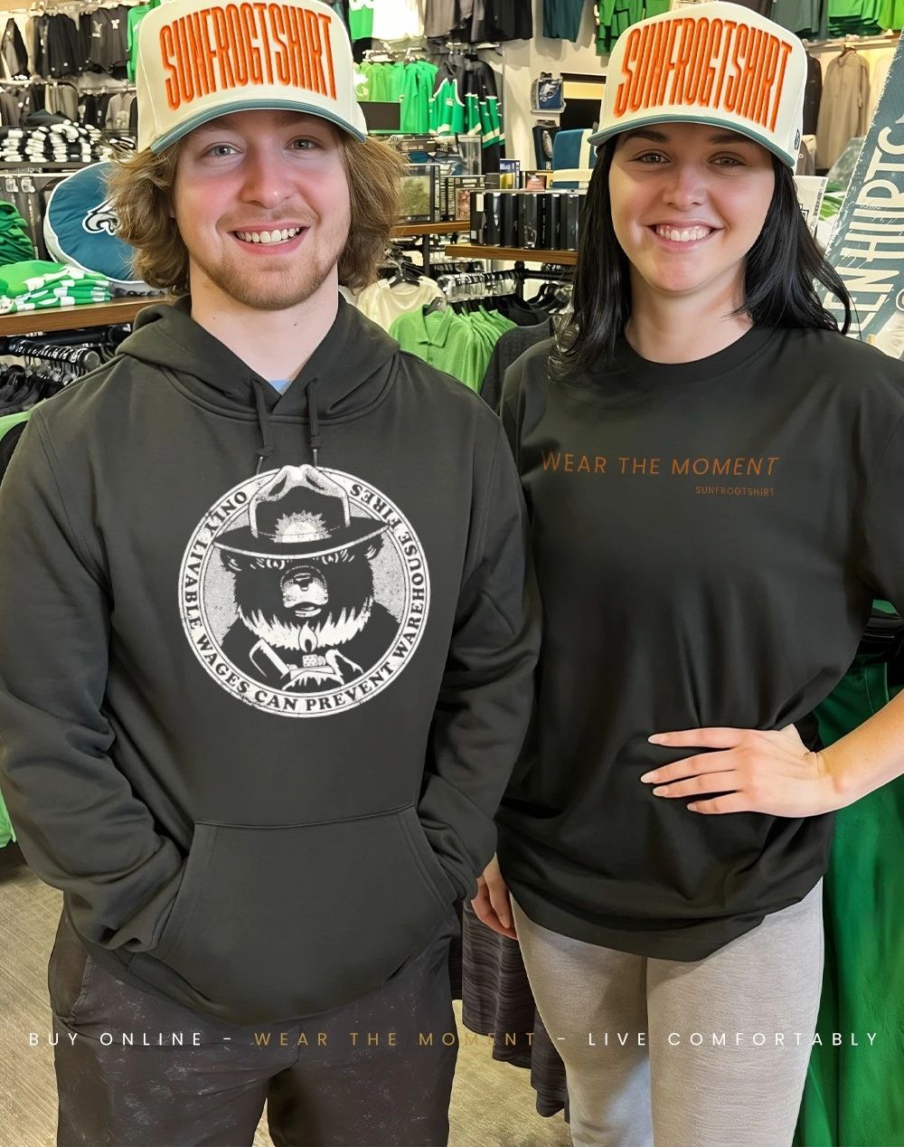 Smokey bear only livable wages can prevent warehouse fires shirt