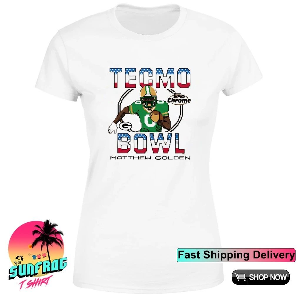 Green Bay Packers superstar Matthew Golden Tecmo Bowl x Topps Chrome shirt