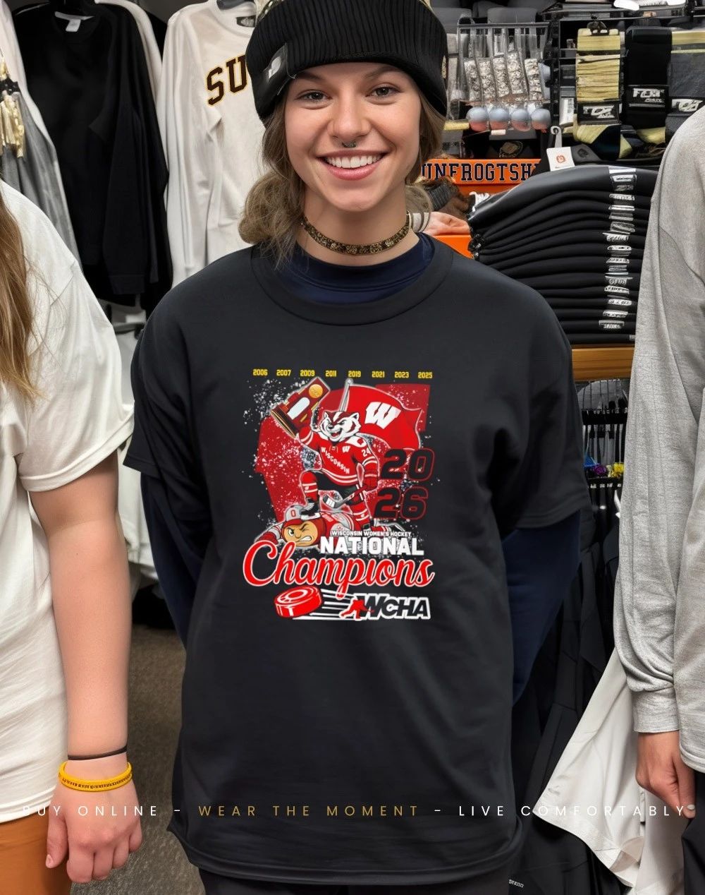 Wisconsin Badgers Women’s Hockey 2026 National Champions mascot shirt