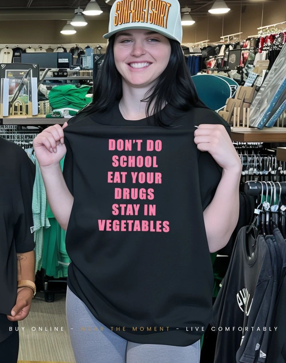 Don’t do school eat your drugs stay in vegetables shirt