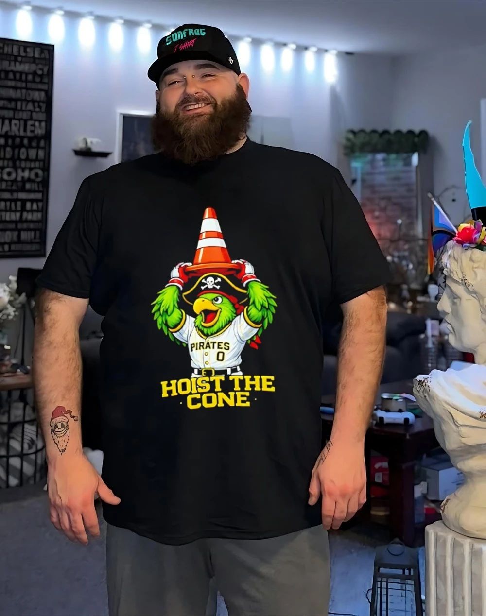 Hoist The Cone Mascot Pittsburgh Baseball Funny shirt