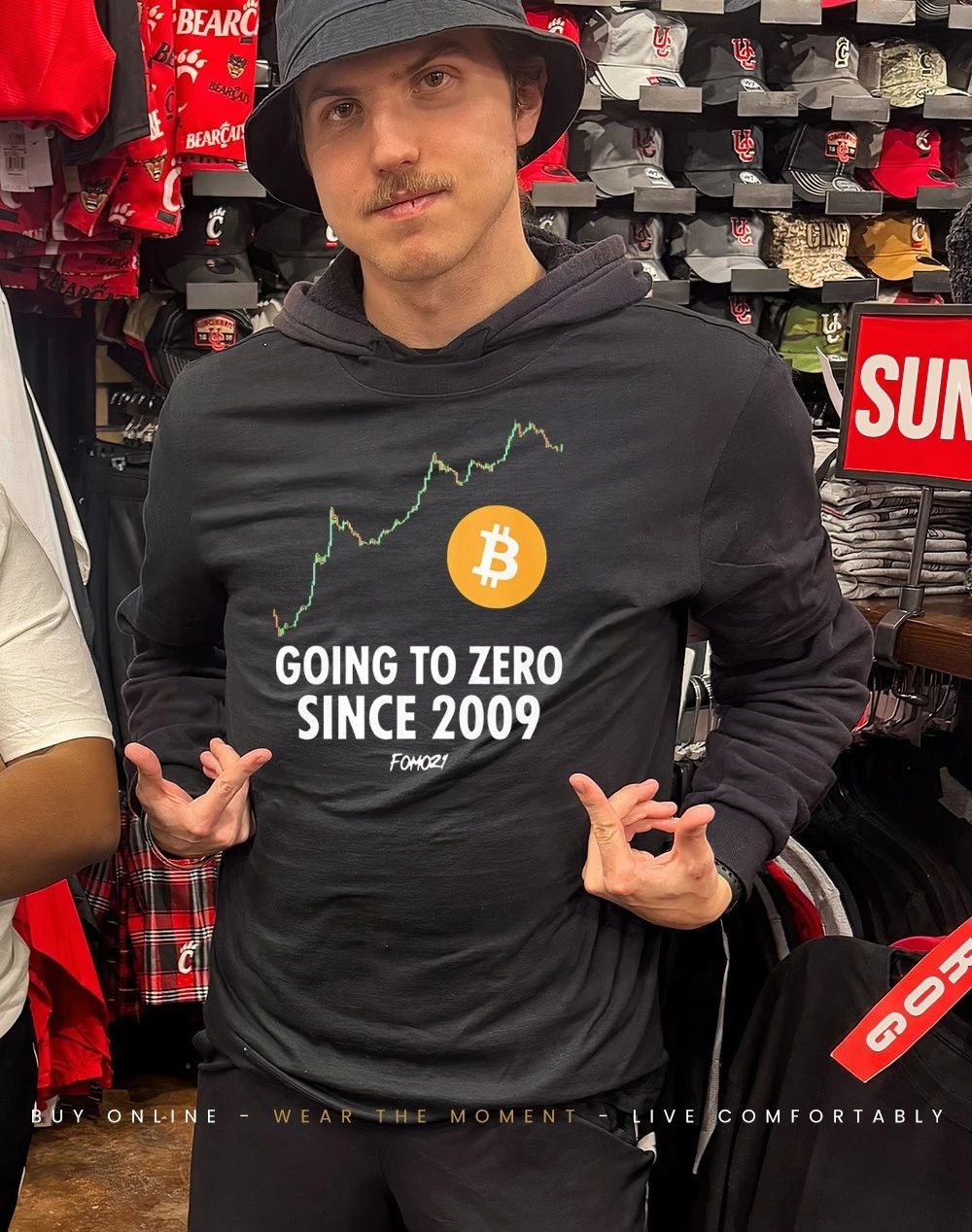 Going to zero since 2009 bitcoin shirt