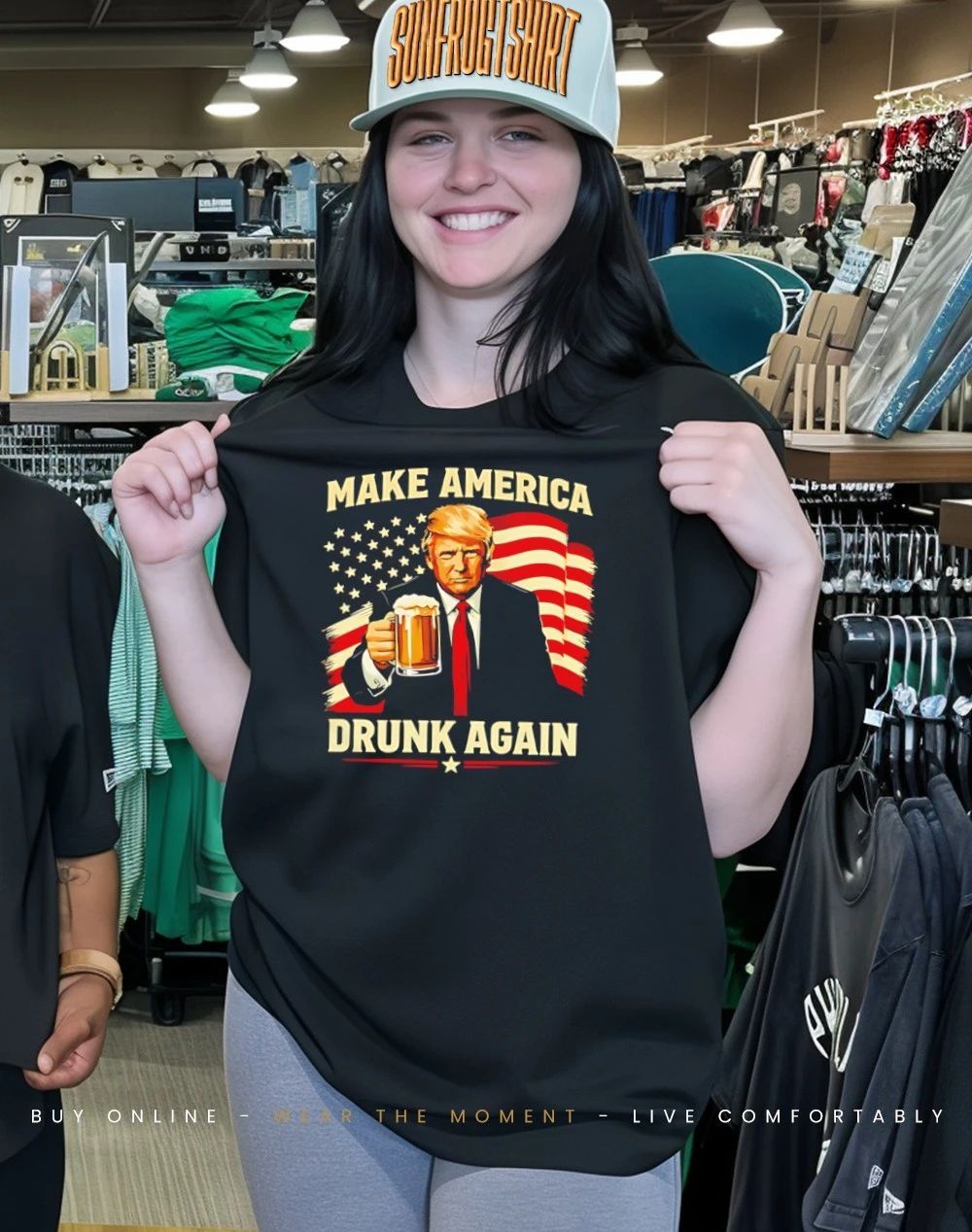 Make America Drunk Again Funny Trump Patriotic Graphic shirt