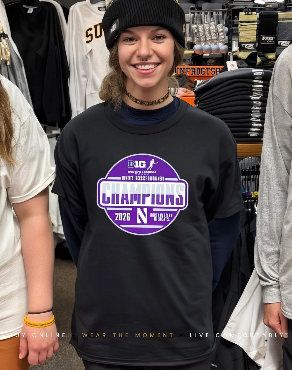 Northwestern Wildcats 2026 Big Ten Women’s Lacrosse Tournament Champions Locker Room shirt