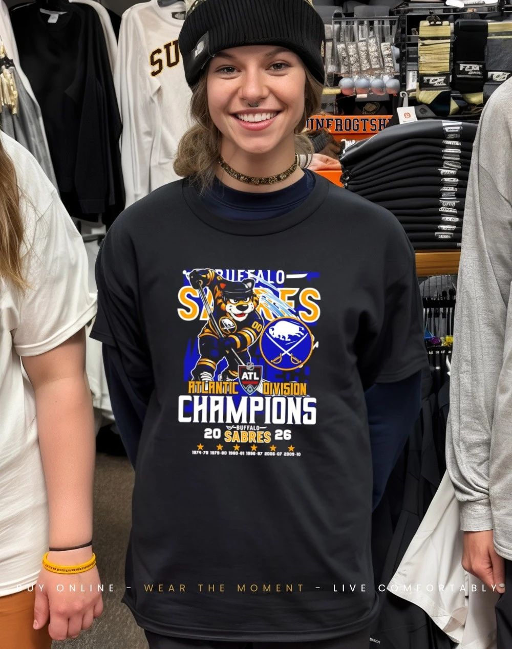 Buffalo Sabres 2026 Atlantic Division Champions 6 time mascot shirt