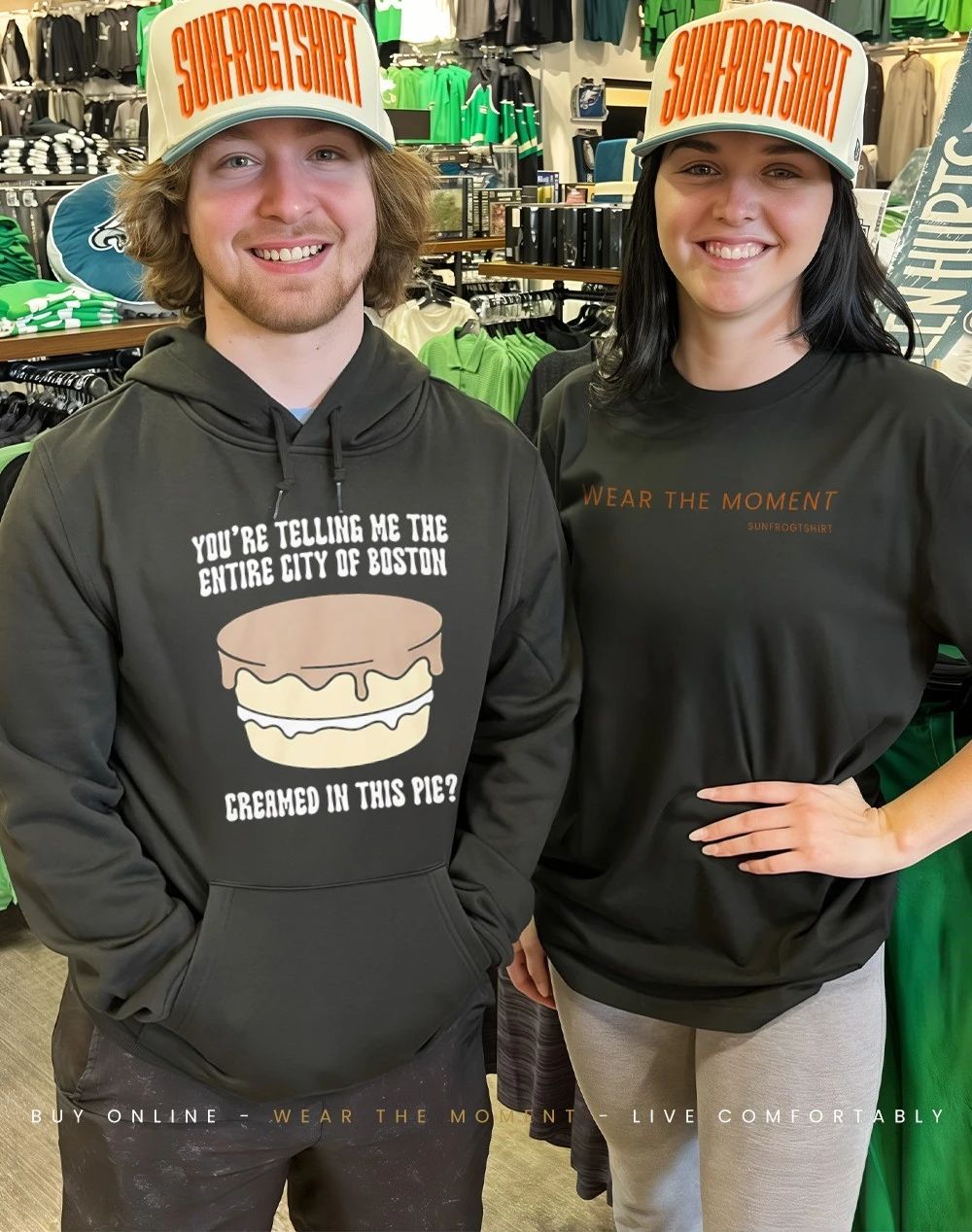 You’re telling me the entire city of boston creamed in this pie shirt