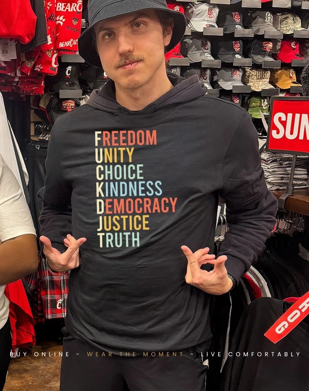 Freedom unity choice kindness democracy justice truth fuck DJT shirt