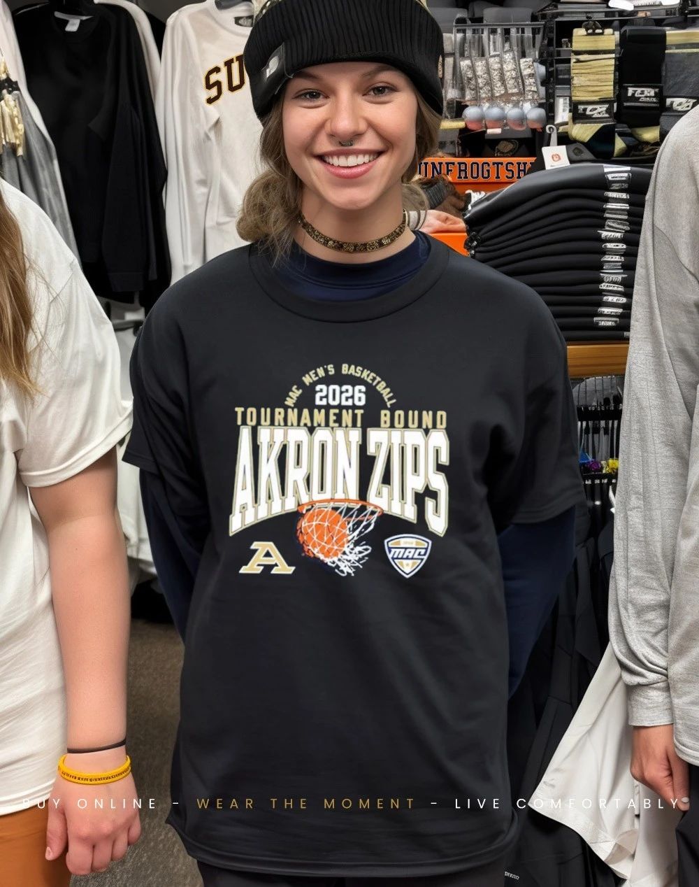 Akron Zips Summit Sportswear MAC 2026 MBB Tournament Bound shirt