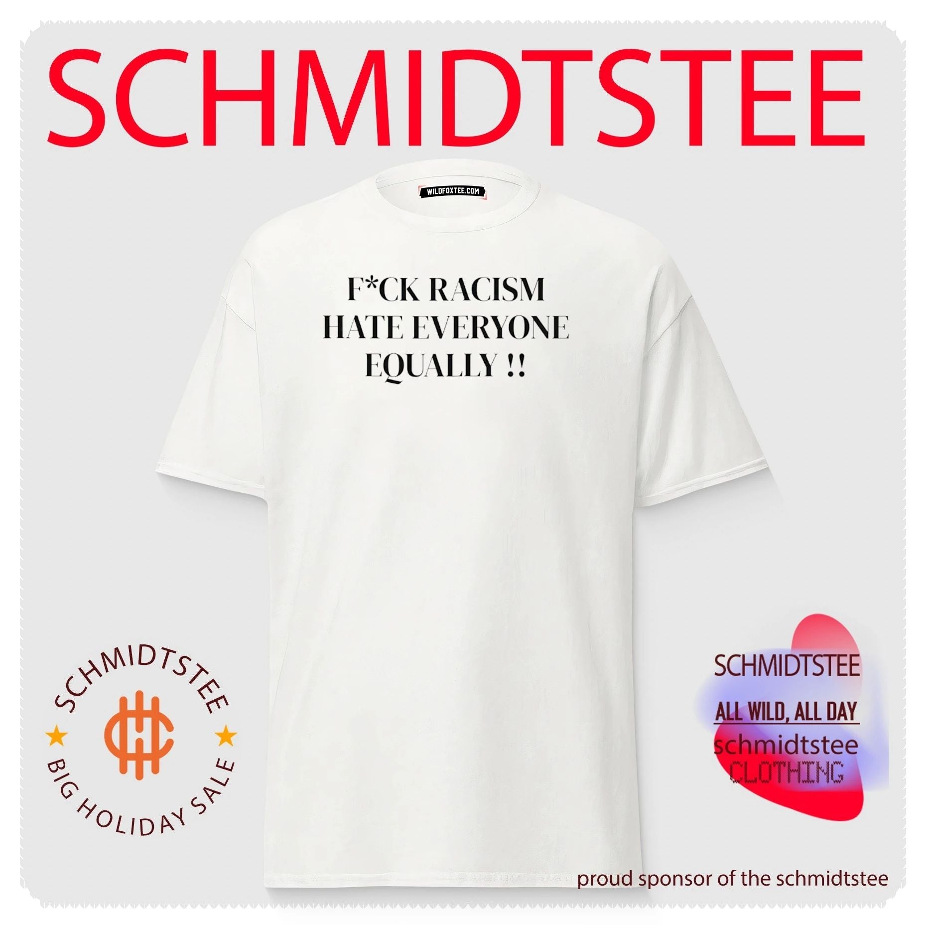 Fck Racism Hate Everyone Equally anti-racism shirt