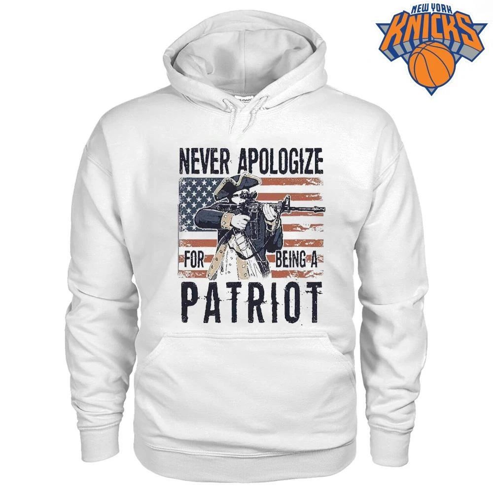 Revolutionary Soldier AR15 Rifle Never Apologize For Being A Patriot shirt