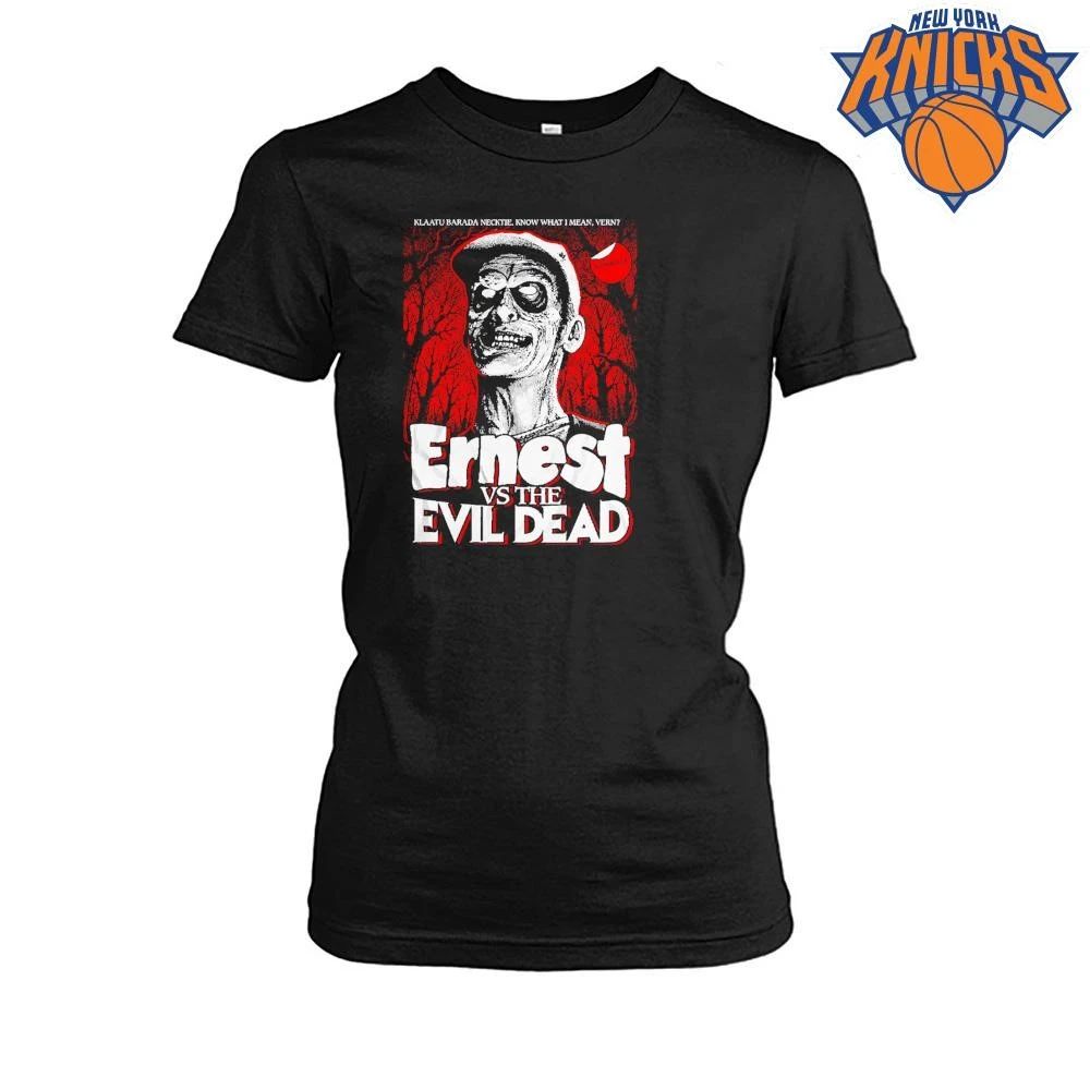 Ernest P Worrell Vs The Evil Dead Klaatu Barada Necktie Horrible Mashup shirt