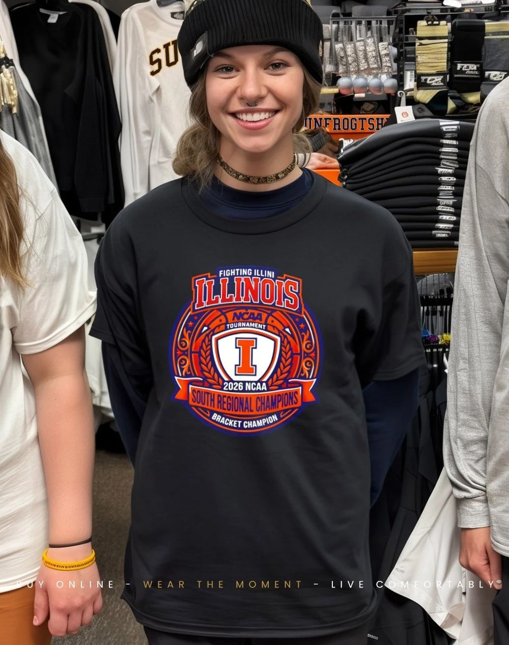 Illinois Fighting Illini 2026 South Regional Champions NCAA Tournament Badge shirt
