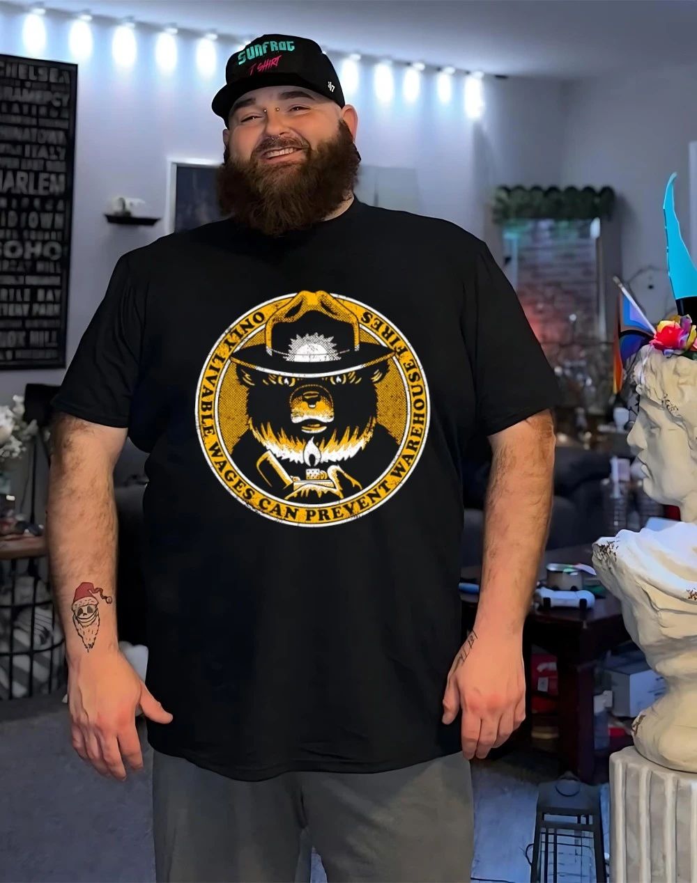 Only livable wages can prevent warehouse fires Smoke Bear shirt