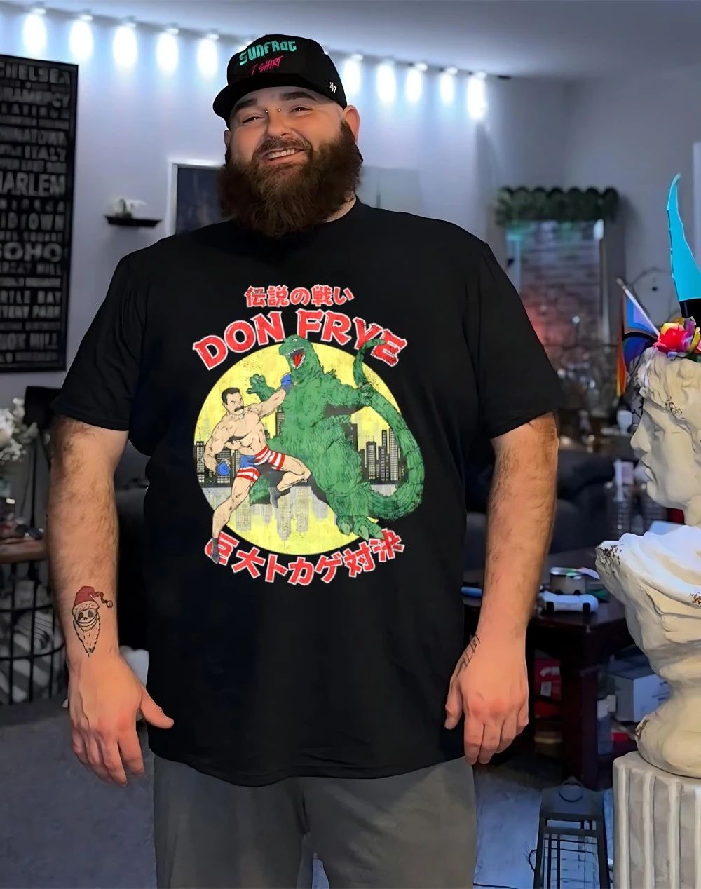 Don Frye vs The Giant Lizard vintage shirt