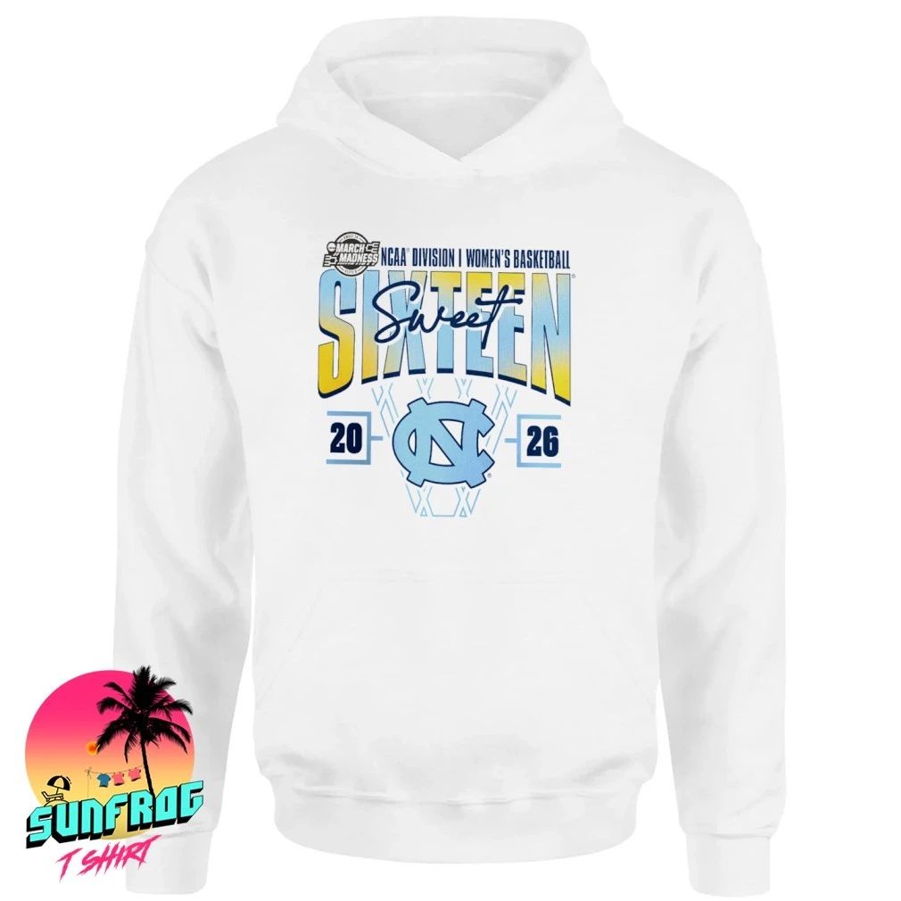 North Carolina Tar Heels 2026 NCAA Women’s Basketball Tournament March Madness Sweet 16 Court Shot shirt