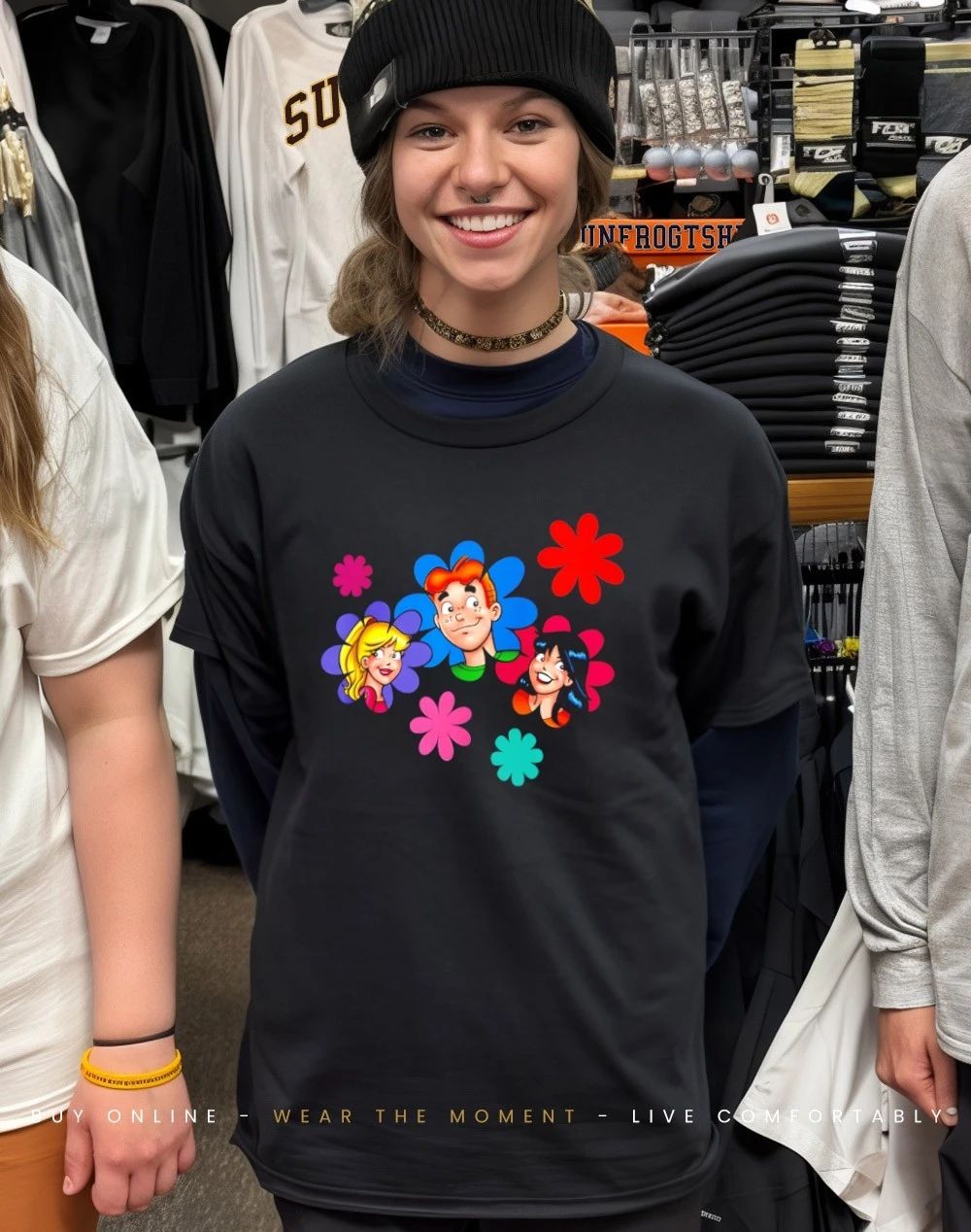 Archie Flower Power featuring Archie Betty and Veronica shirt