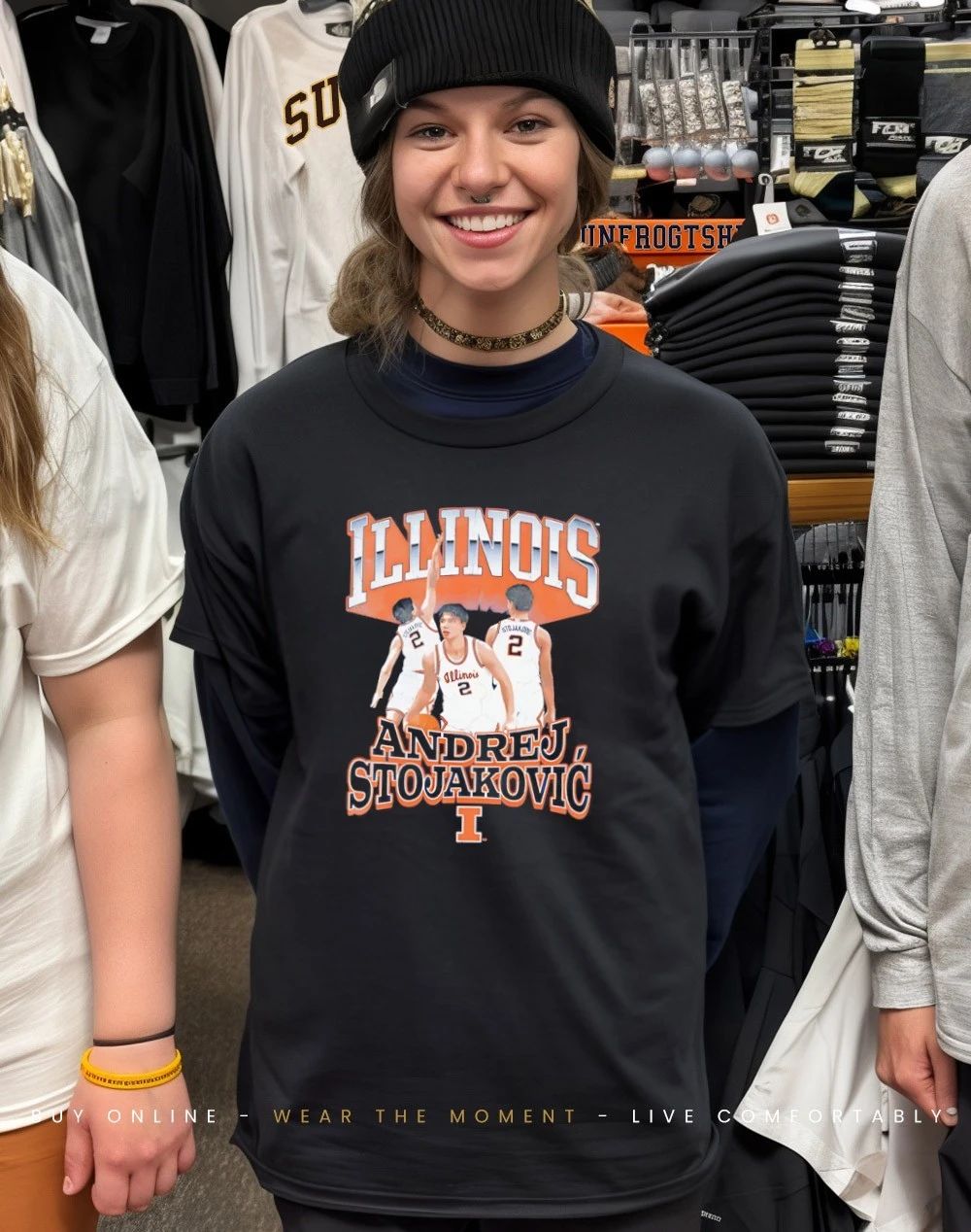 Illinois Basketball Andrej Stojakovic graphic shirt