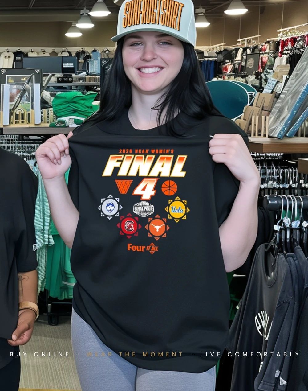 Uconn Ucla Texas Gamecocks 2026 NCAA Women’s Basketball Final Four Four It All logos shirt