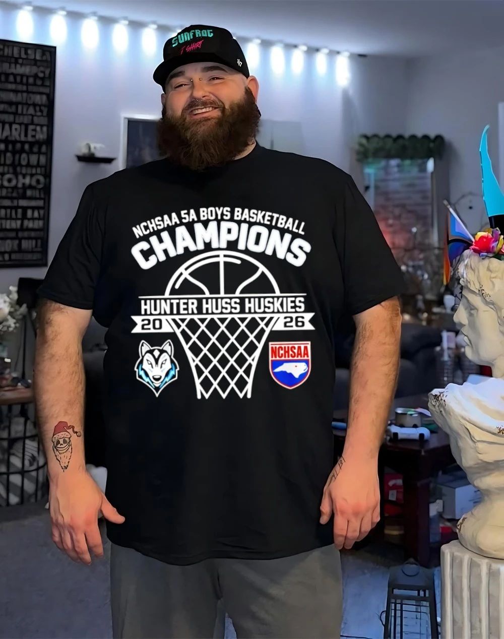 Hunter Huss Huskies Nchsaa 5a Boys Basketball Champions 2026 shirt