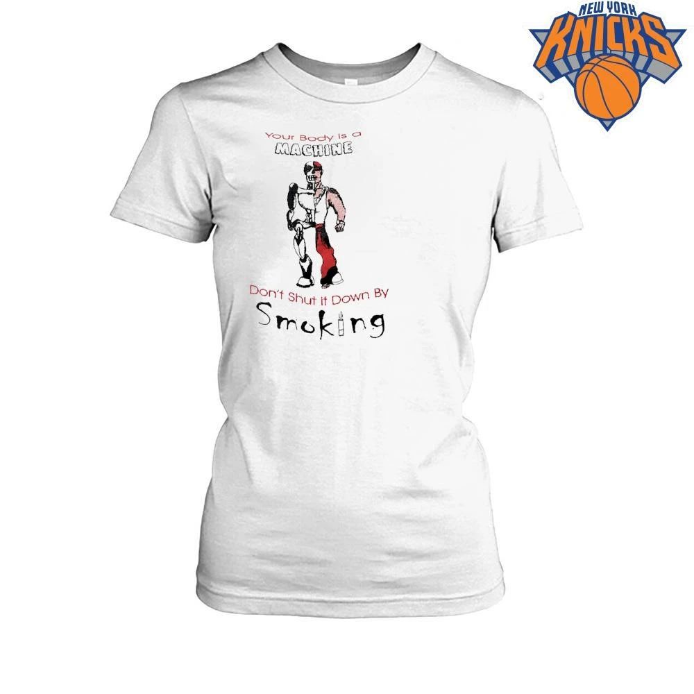 Your Body Is A Machine Dont Shut It Down By Smoking Anti Tobacco Vintage shirt