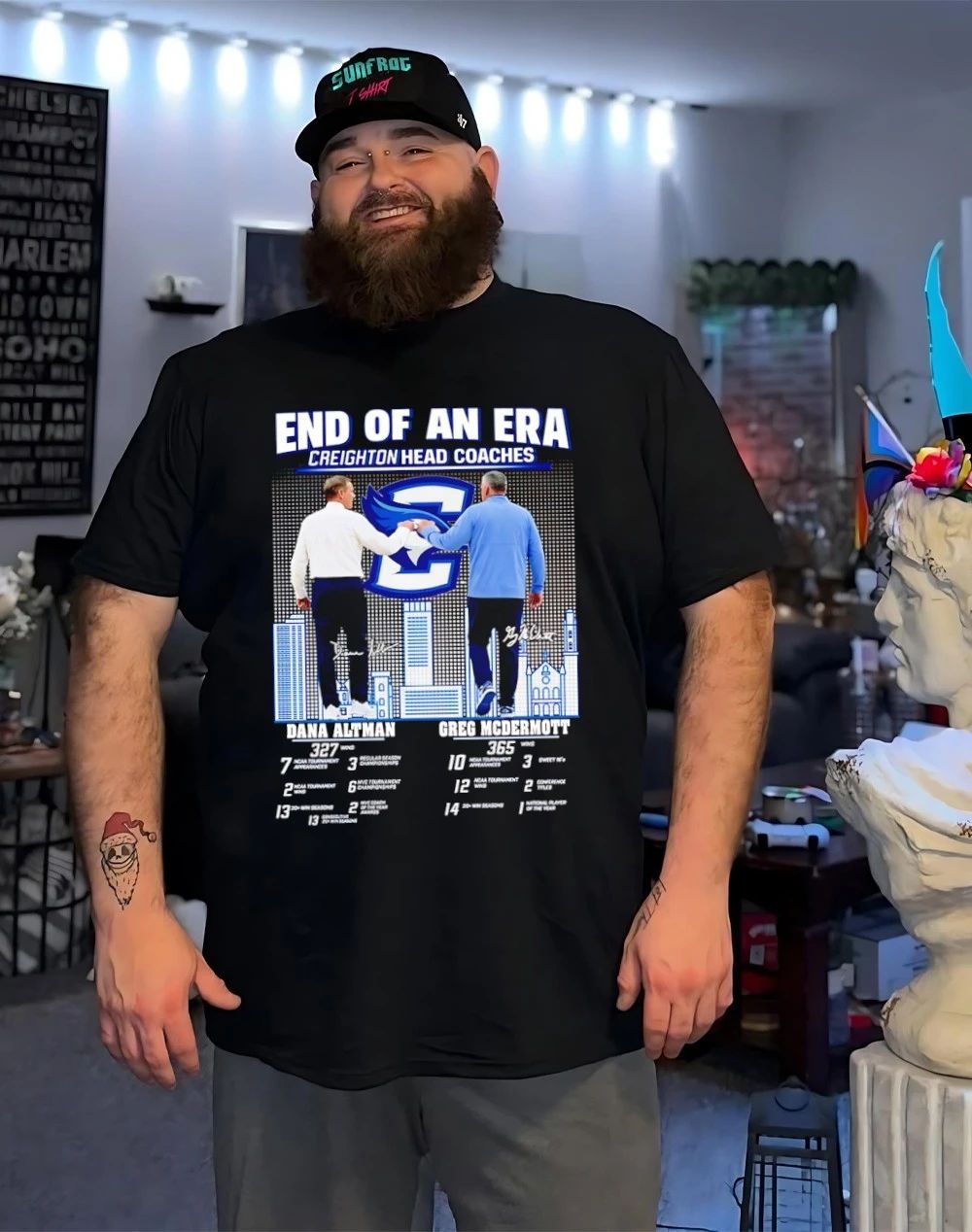 Creighton Head Coachs Dana Altman and Greg Mcdermott End Of An Era city skyline shirt
