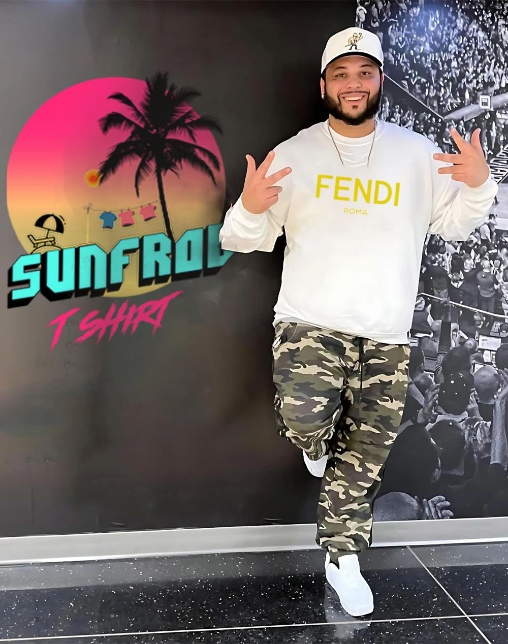 the Furys Venezuela Fury Wearing Fendi Roma Logo Shirt