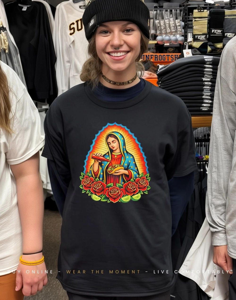 Taco Virgen Maria graphic shirt