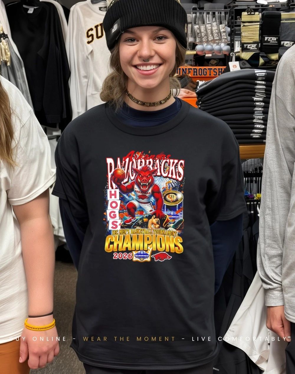 Arkansas Razorbacks 2026 SEC Men’s Basketball Tournament Champions mascot shirt