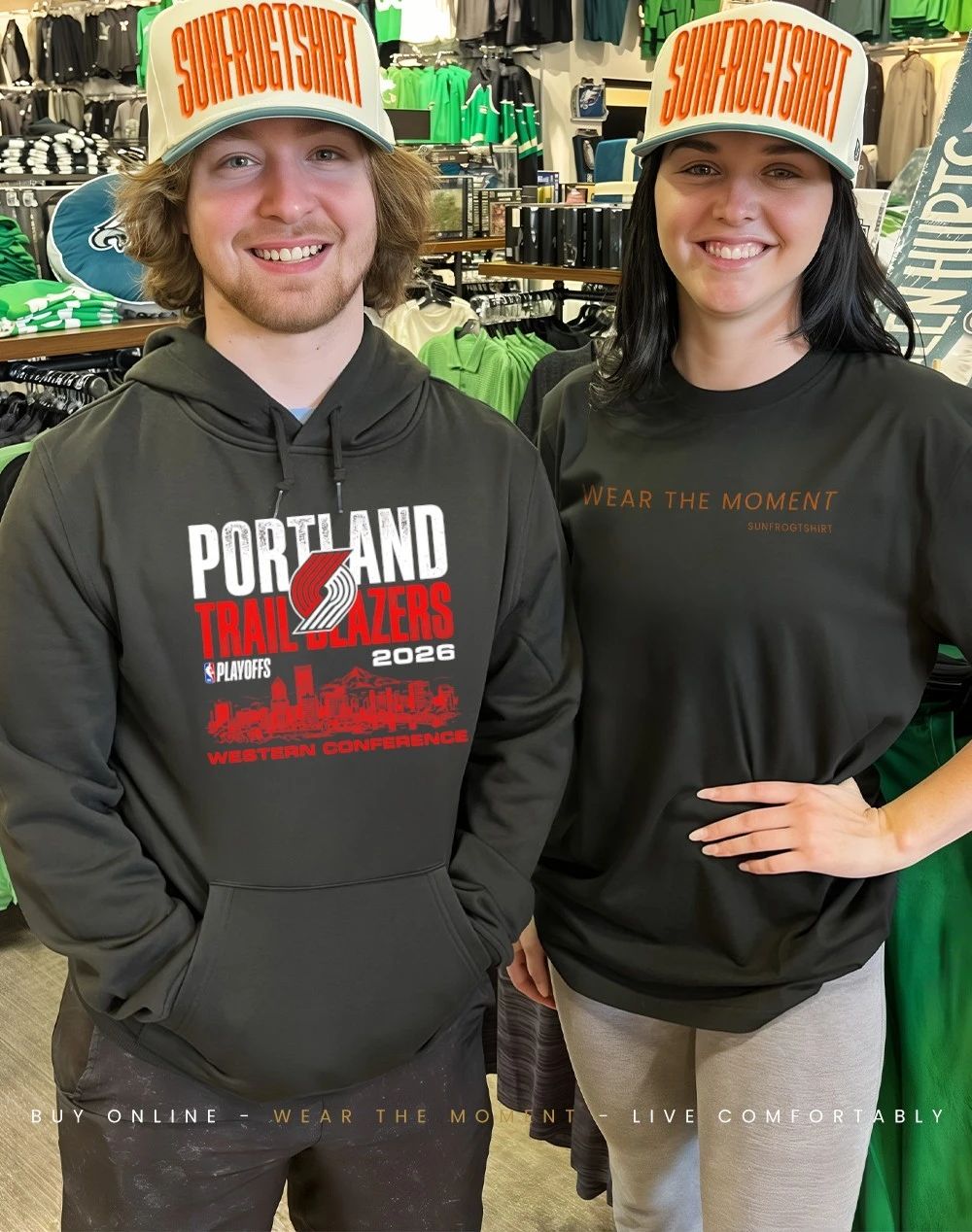 Portland Trail Blazers 2026 NBA Playoffs Western Conference Skyline Distressed shirt