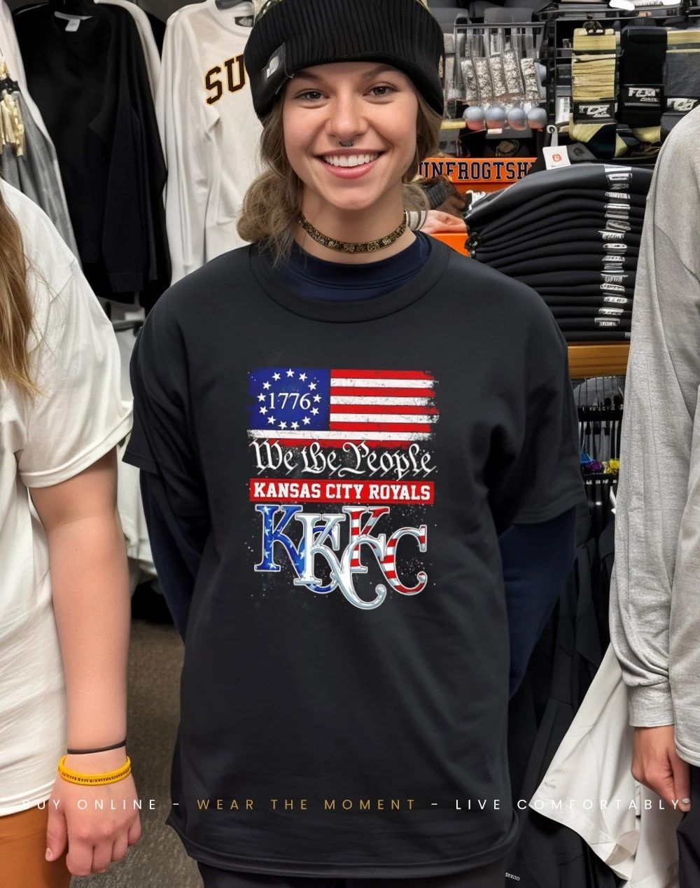 Kansas City Royals 1776 We The People USA flag shirt