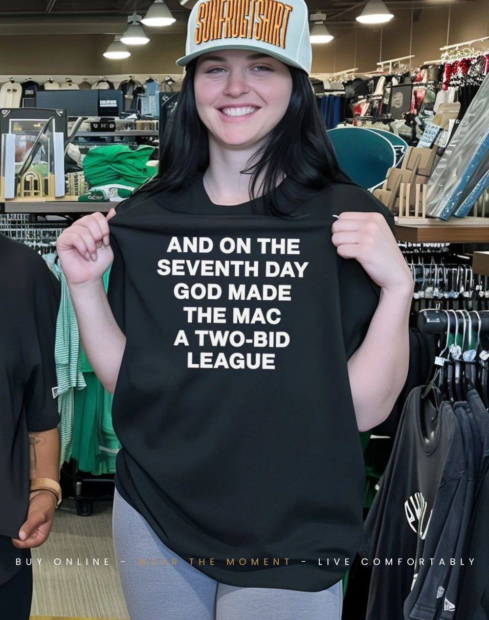 And on the seventh day god made the mac a two-bid league shirt