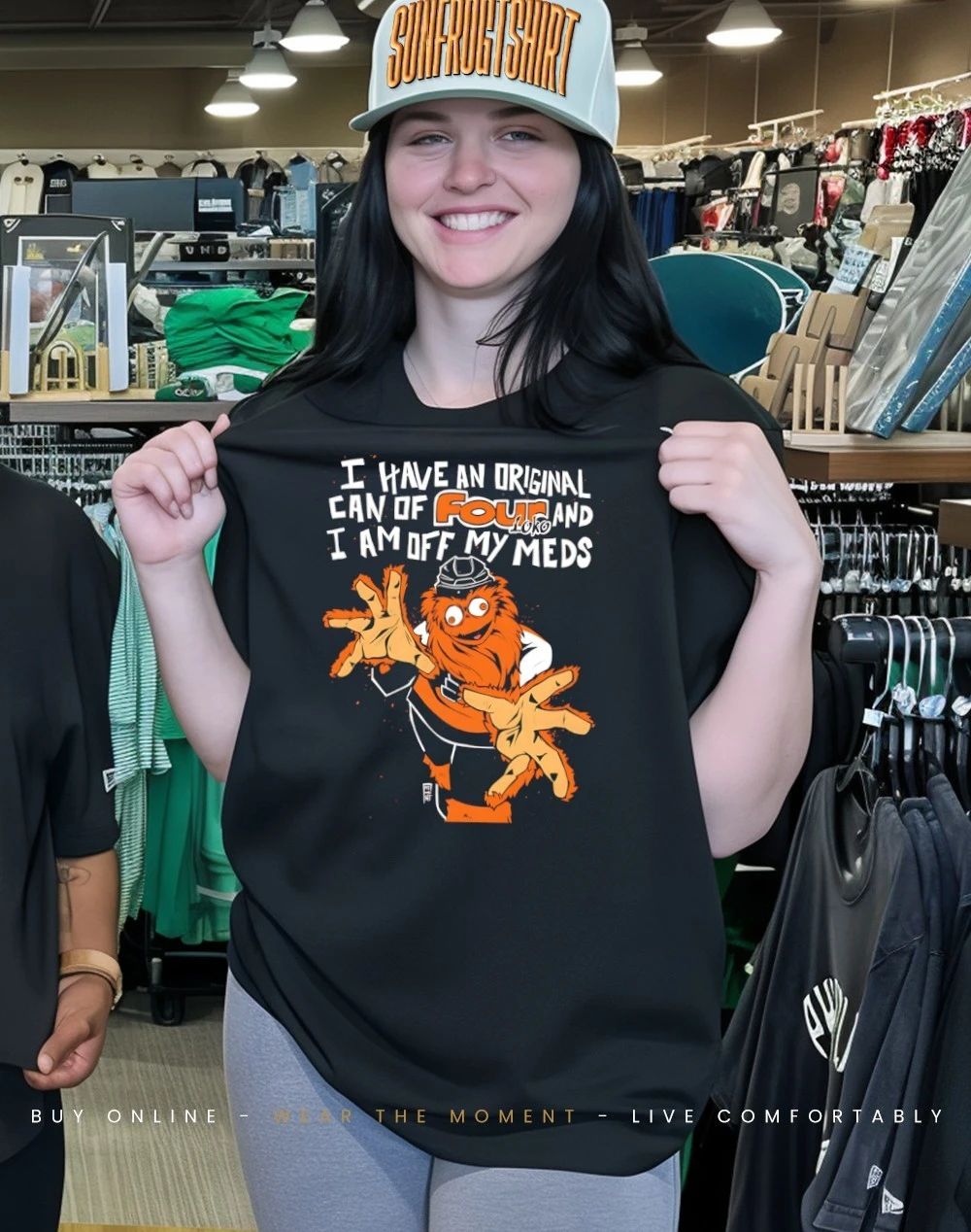 Philadelphia Flyers I have an original can of four and I am off my meds shirt