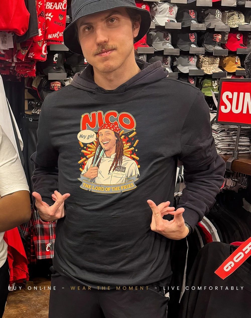 Nico hey girl the lord of the fries shirt