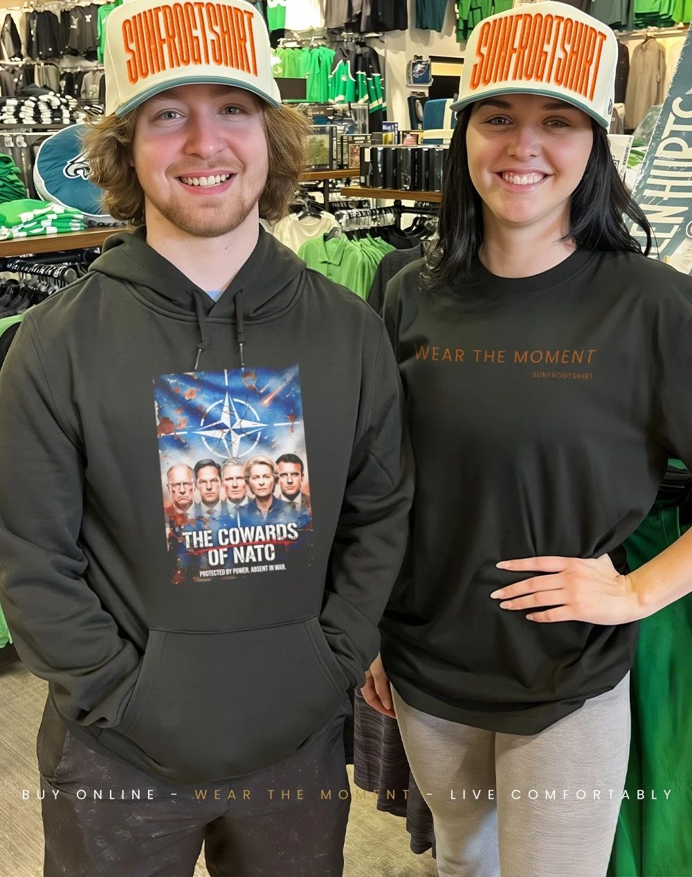 The Cowards Of Nato protected by Power Absent in war shirt