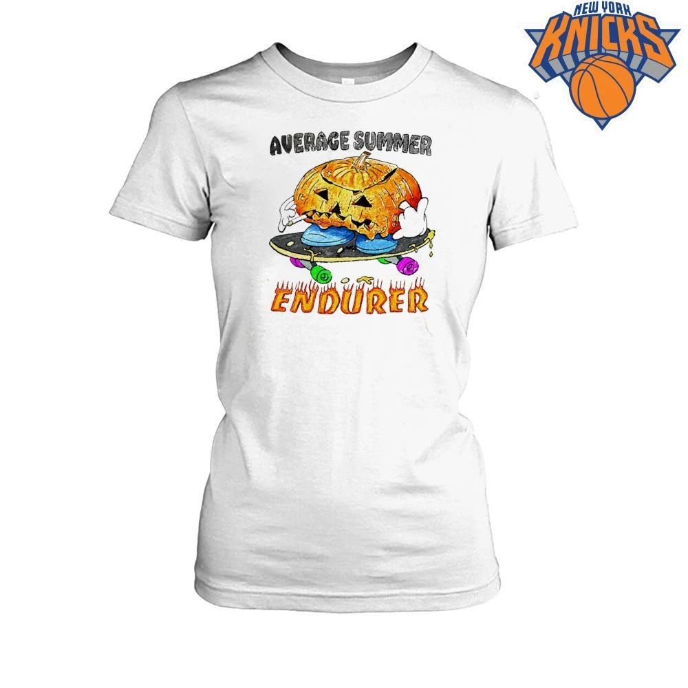 Average Summer Endurer Halloween Pumpkin On Skateboard shirt