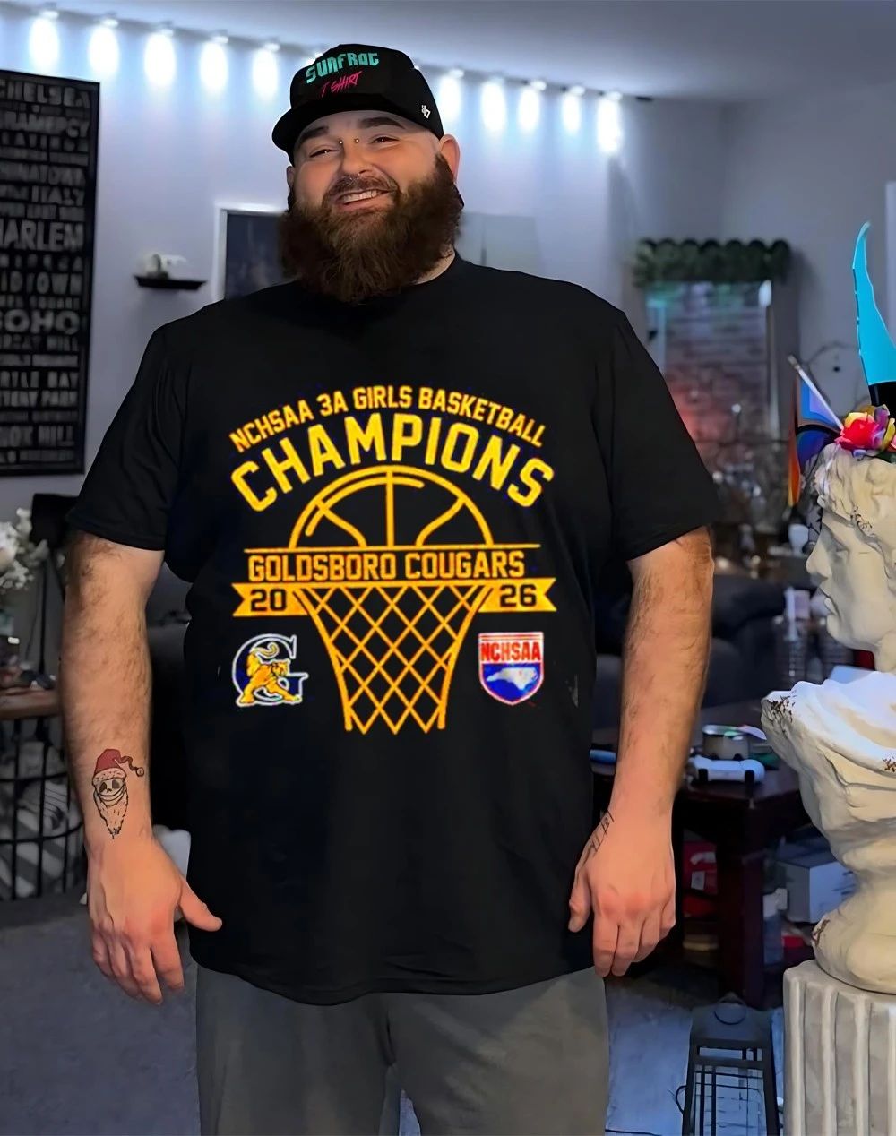 Goldsboro Cougars NCHSAA 3A Girls Basketball Champions 2026 logo shirt