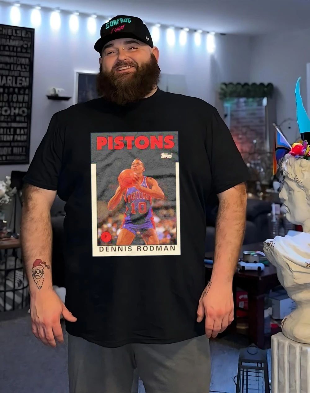 Dennis Rodman Pistons 1992 Topps Basketball Legendary Card shirt