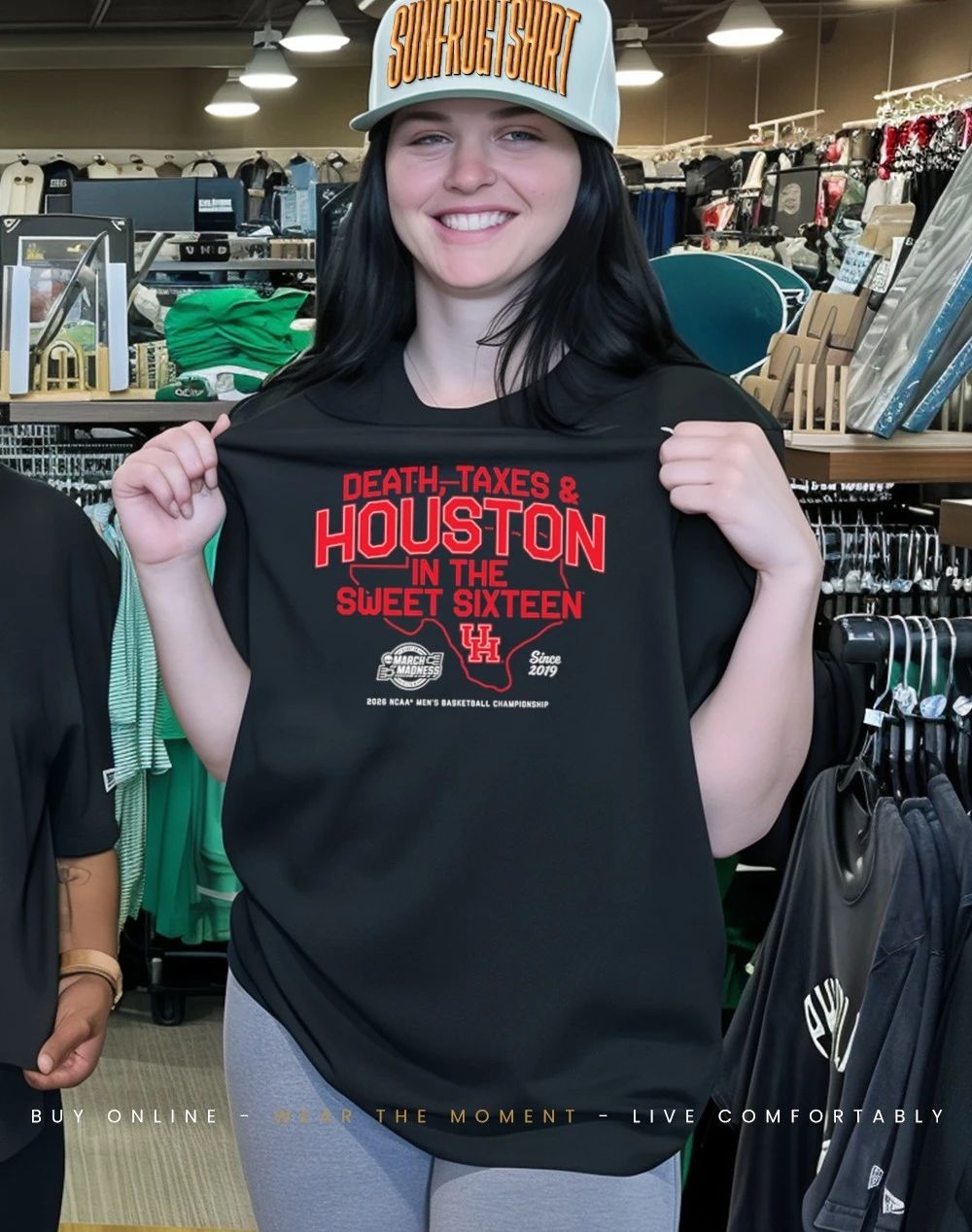 Houston Cougars MBB Death Taxes & Houston In The Sweet Sixteen 2026 shirt